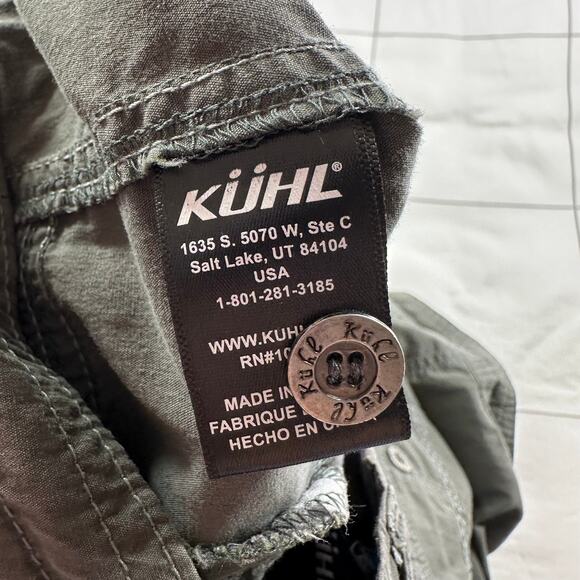 Kuhl Kontra Shorts Womens 8 Green Gray Hiking Trek Gorpcore Utility Active Camp - Picture 4 of 11
